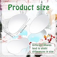 Vista 2 de Amyhill 6 piezas de espejo de Navidad, accesorio de paisajismo en miniatura, estanque de aldea de Navidad, mini estanque de hielo, decoración