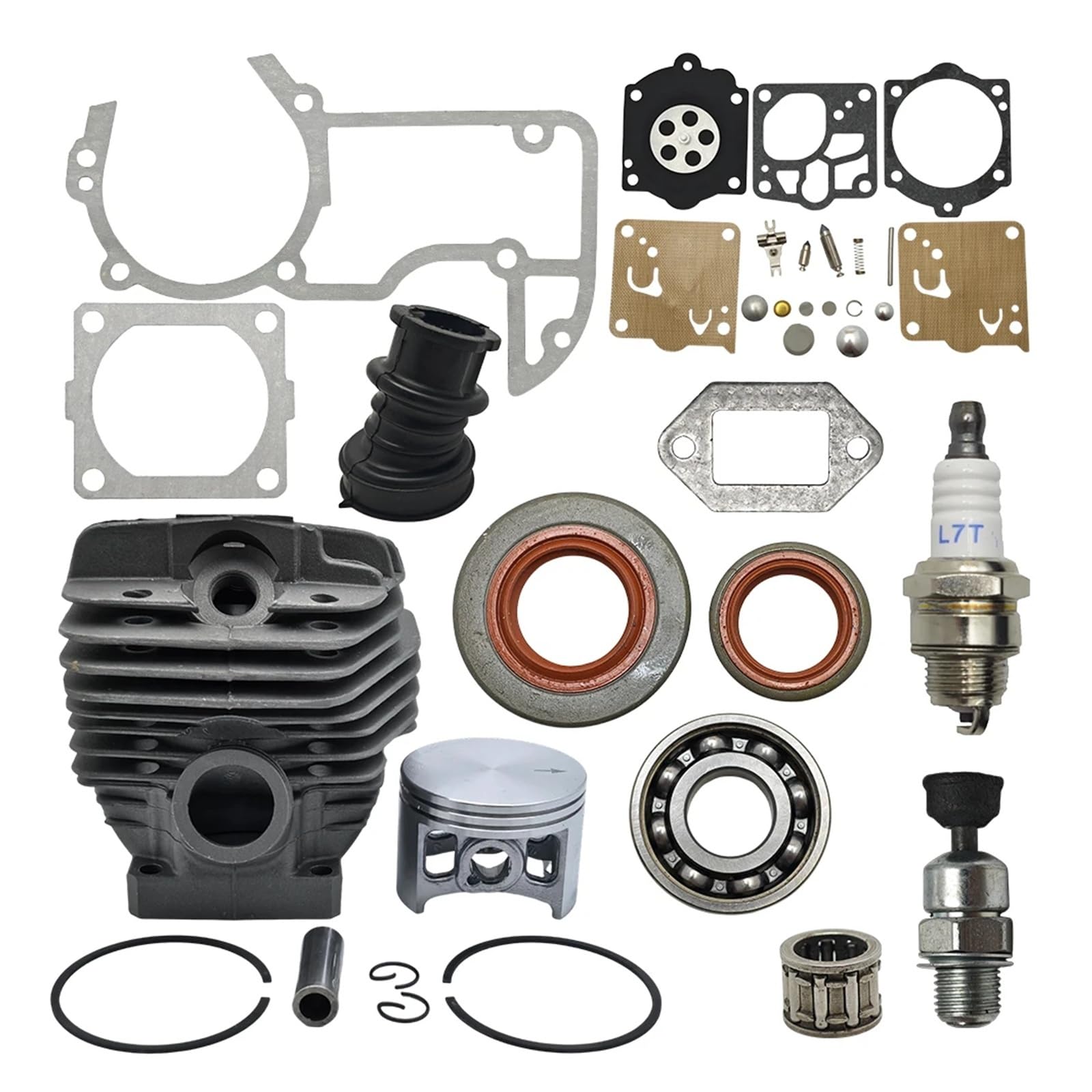 Repuestos for motosierra de gasolina de 2 tiempos de gran calibre Stihl MS660 MS 660 066, conjunto de pistón de cilindro de 56 mm de diámetro.