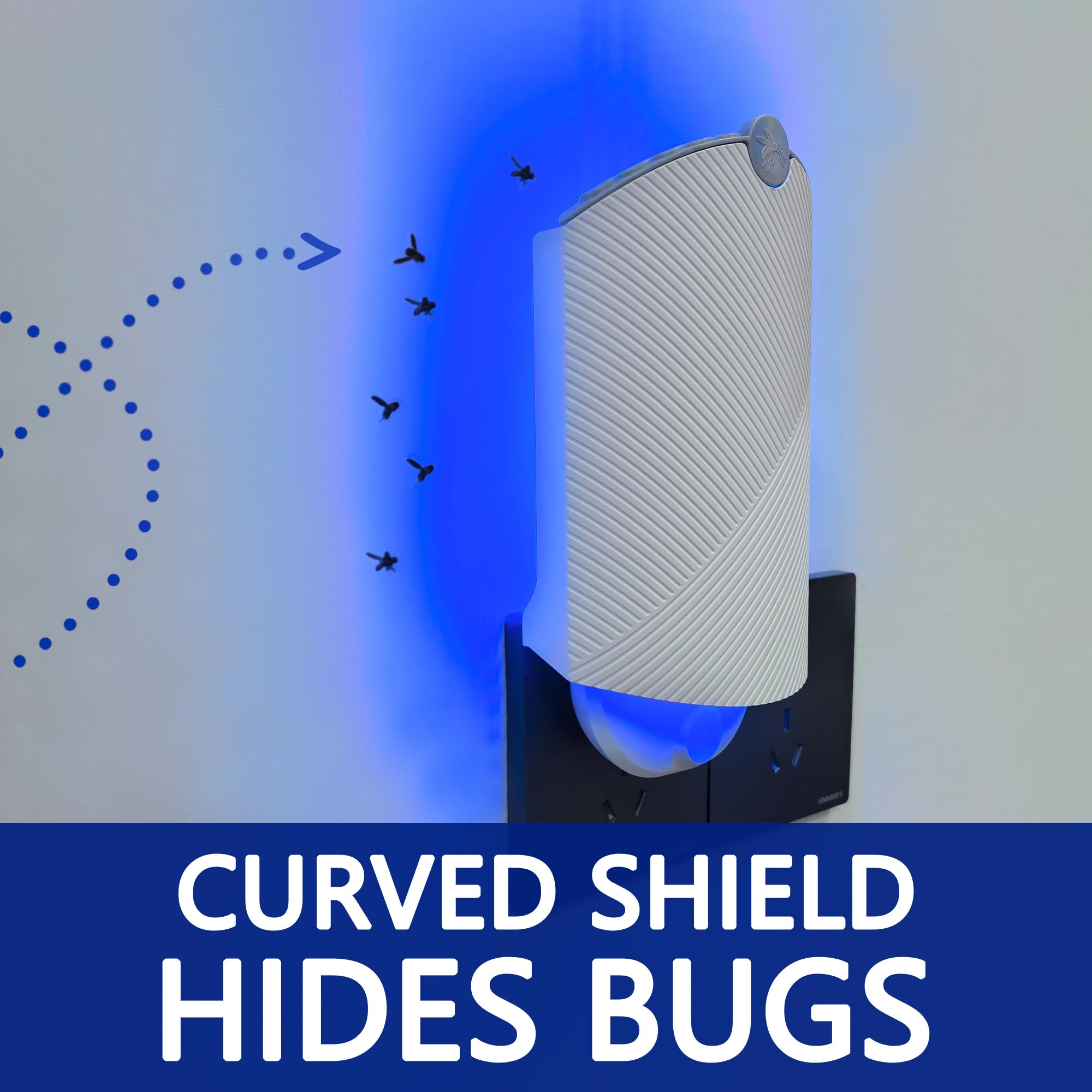 Flying Insect Trap for Indoor Use (2 Staters & 6 Refill Cartridges), UV Light Bug Catcher for Fruit Flies, Gnats & Small Flying Pests, Silent, No-Zap, Mess-Free — view 2