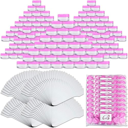 Miniatura 21 de Beauticom® 4 piezas de lavanda azul bebé tarro vacío de plástico transparente de 0.3 fl oz/0.35 oz recargable crema cosmética sombra de ojos uñas