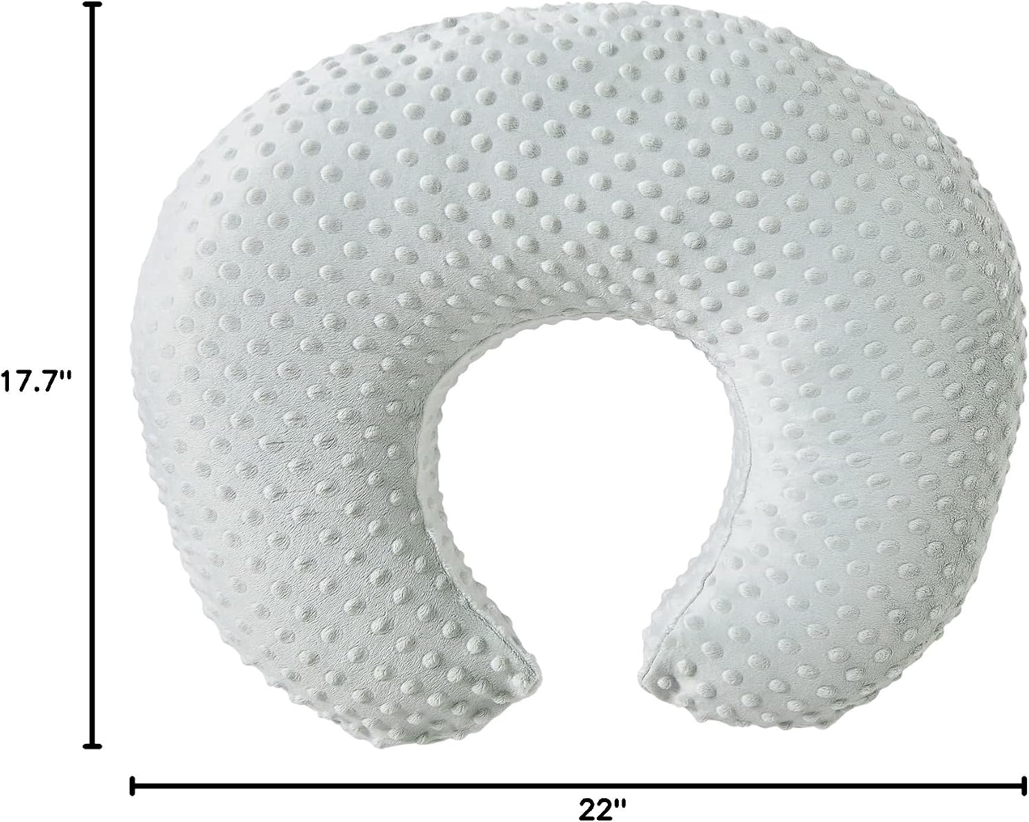 Nursing Pillow and Positioner with Cover for Breastfeeding and Bottle Feeding, Propping Baby, Tummy Time, Baby Sitting Support, Awake-Time Support (Sea Foam, 22" x 17.7" x 5.9")
