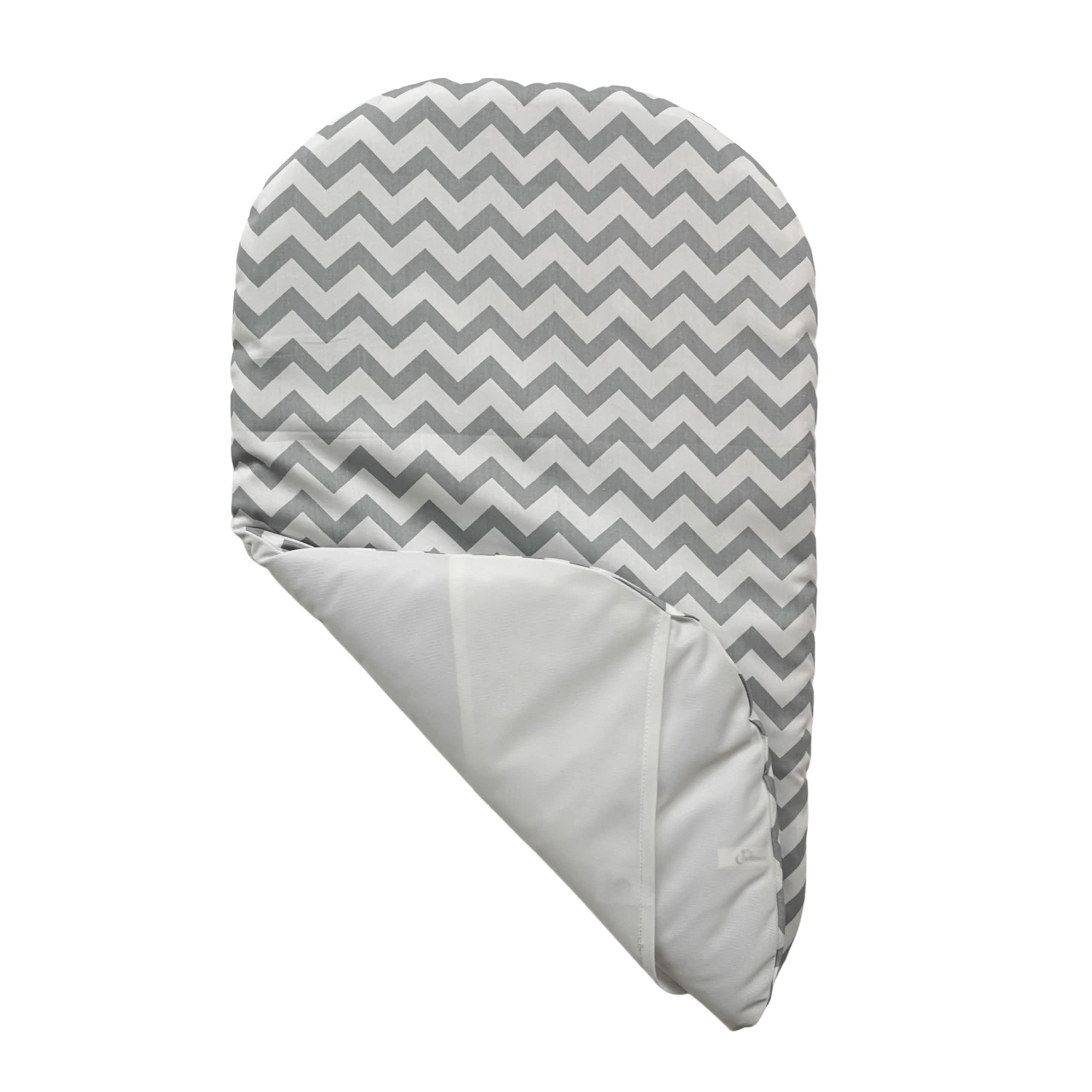 Topponcino Montessori Sfoderabile, Collezione "Pure Colors" con Fodera in Puro Cotone e Poliestere Antibatterico (ZigoZago Grigio)