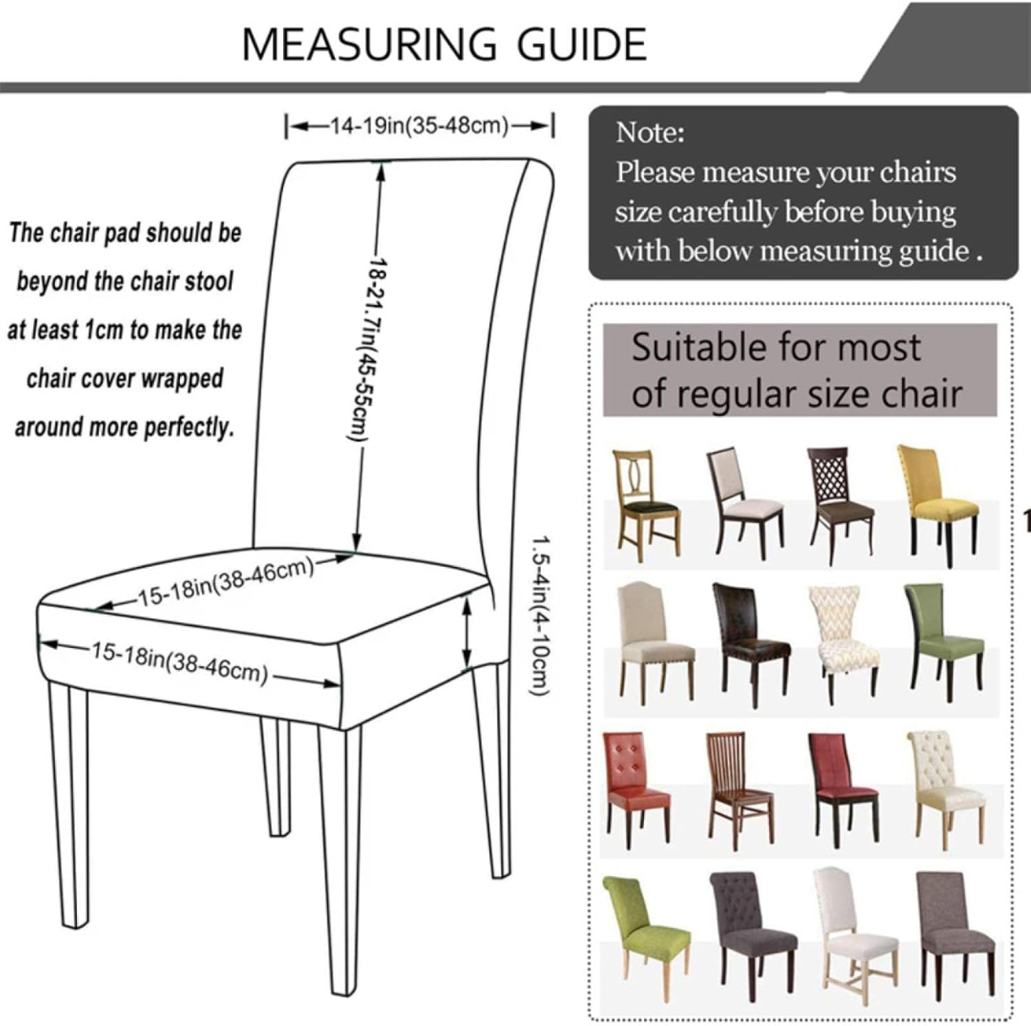 1/2/4/6pcs Leaf Jacquard Chair Cover Solid Chair Seat Slipcover Spandex Chair Protector Kitchen Dining Room Home Restaurant(6pcs Chair Cover/A1 Darkgrey)