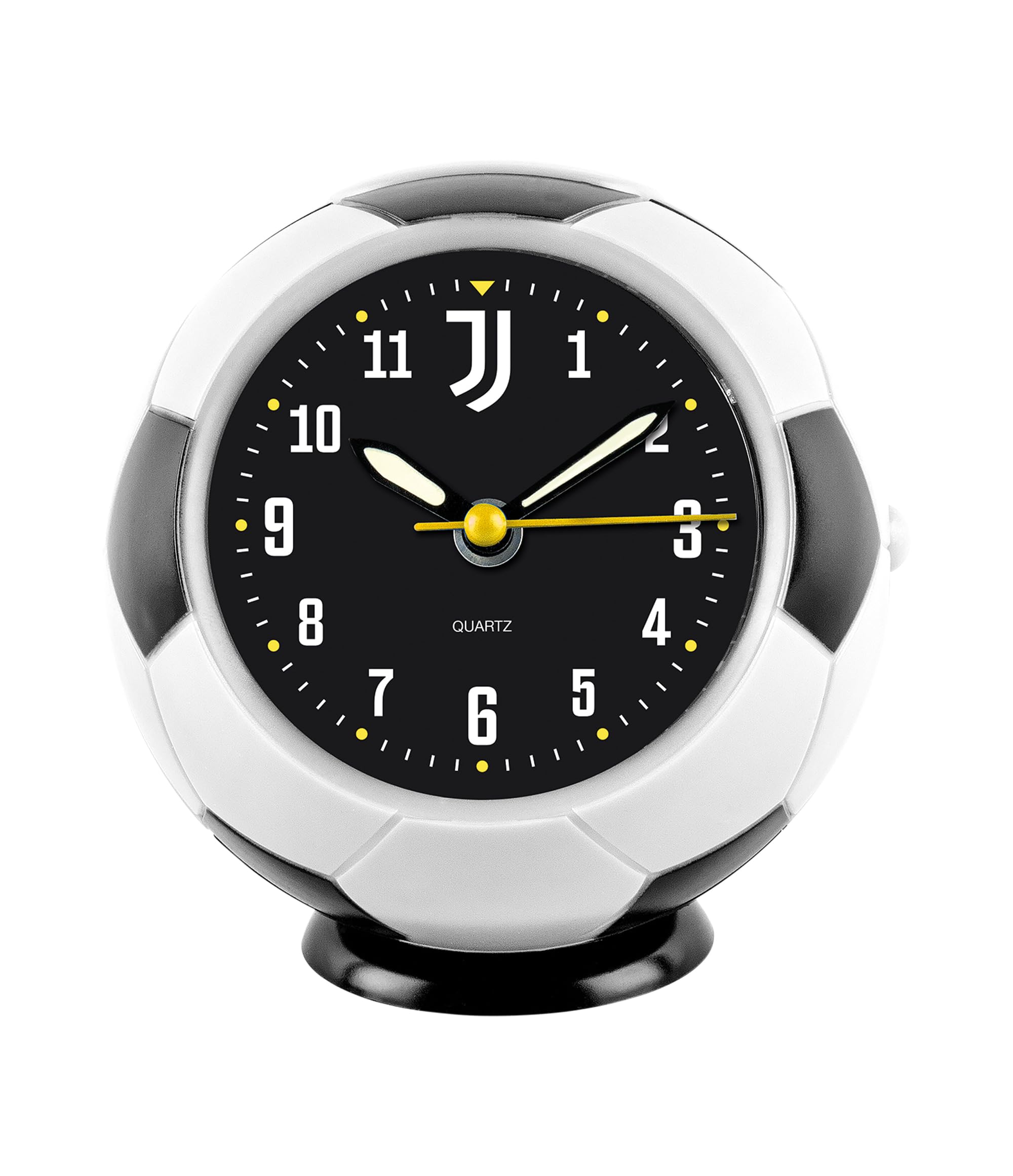 Seven Sveglia pallone da calcio JUVENTUS al quarzo con movimento continuo, Prodotto ufficiale, Calcio, Idea regalo bambini e adulti