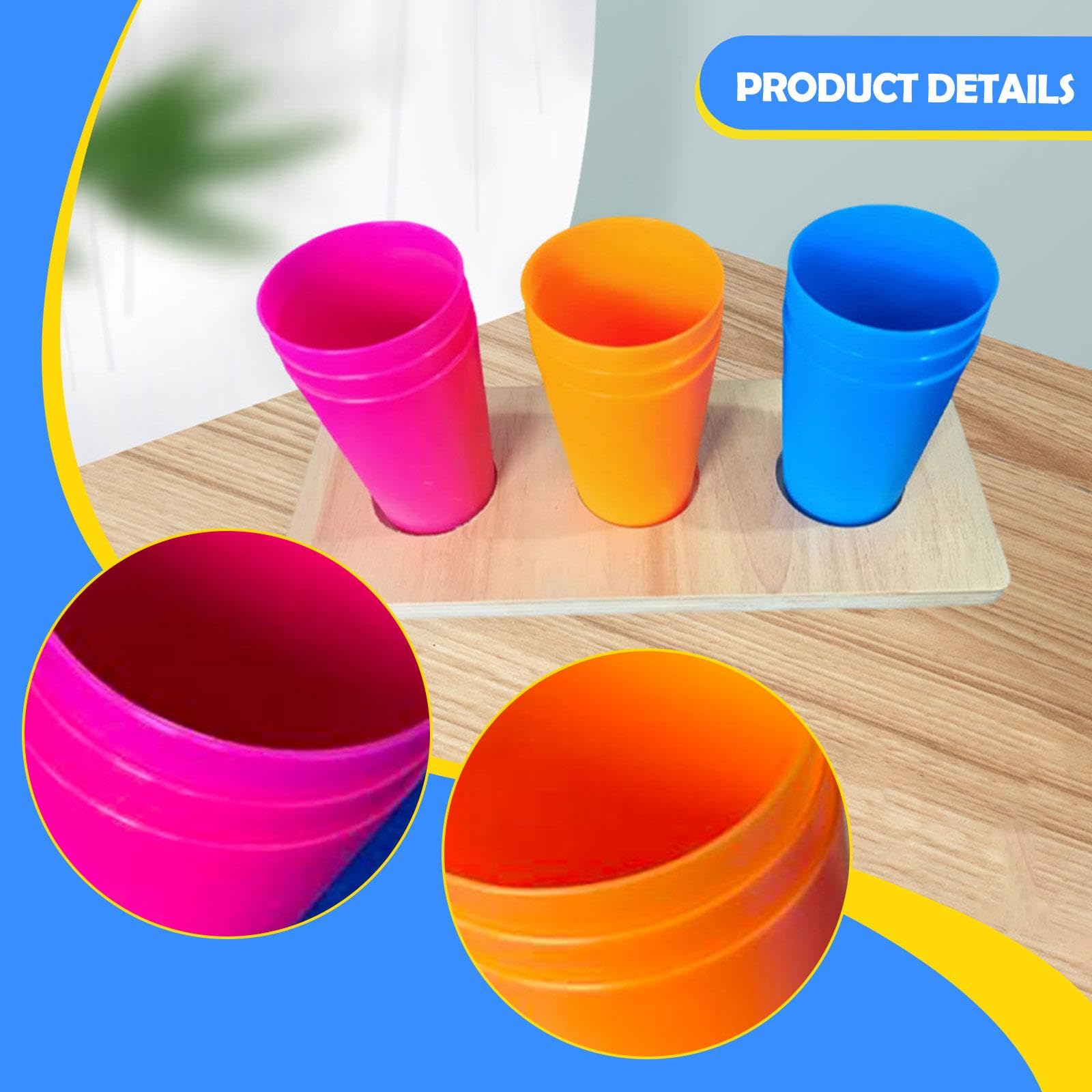 Oshhni Jeu de gobelets empilables, jouet interactif parent-enfant, améliore les capacités de concentration pour les garçons et les filles, jeu