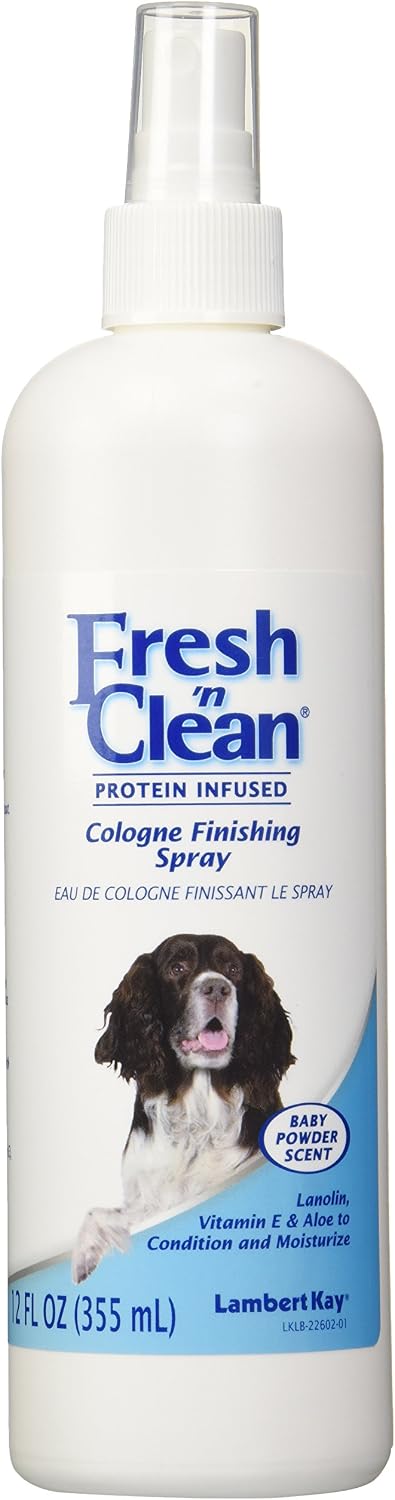 Fresh'n Clean Finishing Pet Baby Powder Scent Spray, 12-Ounce