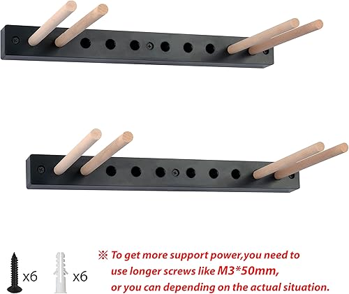 Miniatura 5 de Soporte de pared para esquí, snowboard, soporte de pared para 5 pares de esquís y bastones de esquí o snowboard, para el hogar y el garaje, juego de