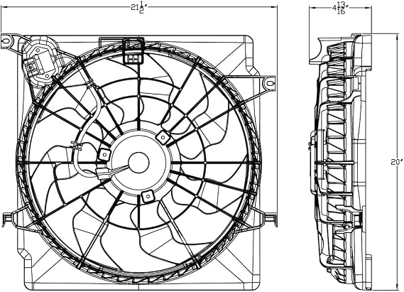 TYC 623110 Replacement Cooling Fan Assembly