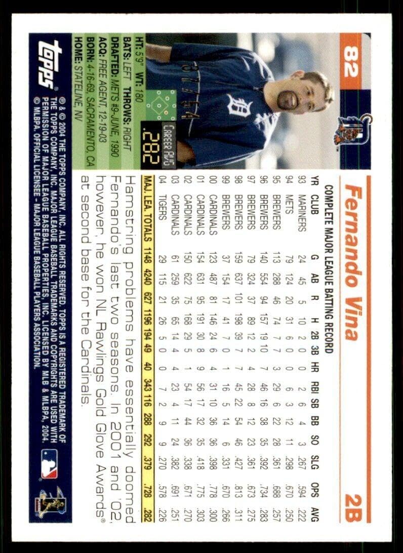 Fernando Vina Card 2005 Topps #82 - Slabbed Baseball Cards