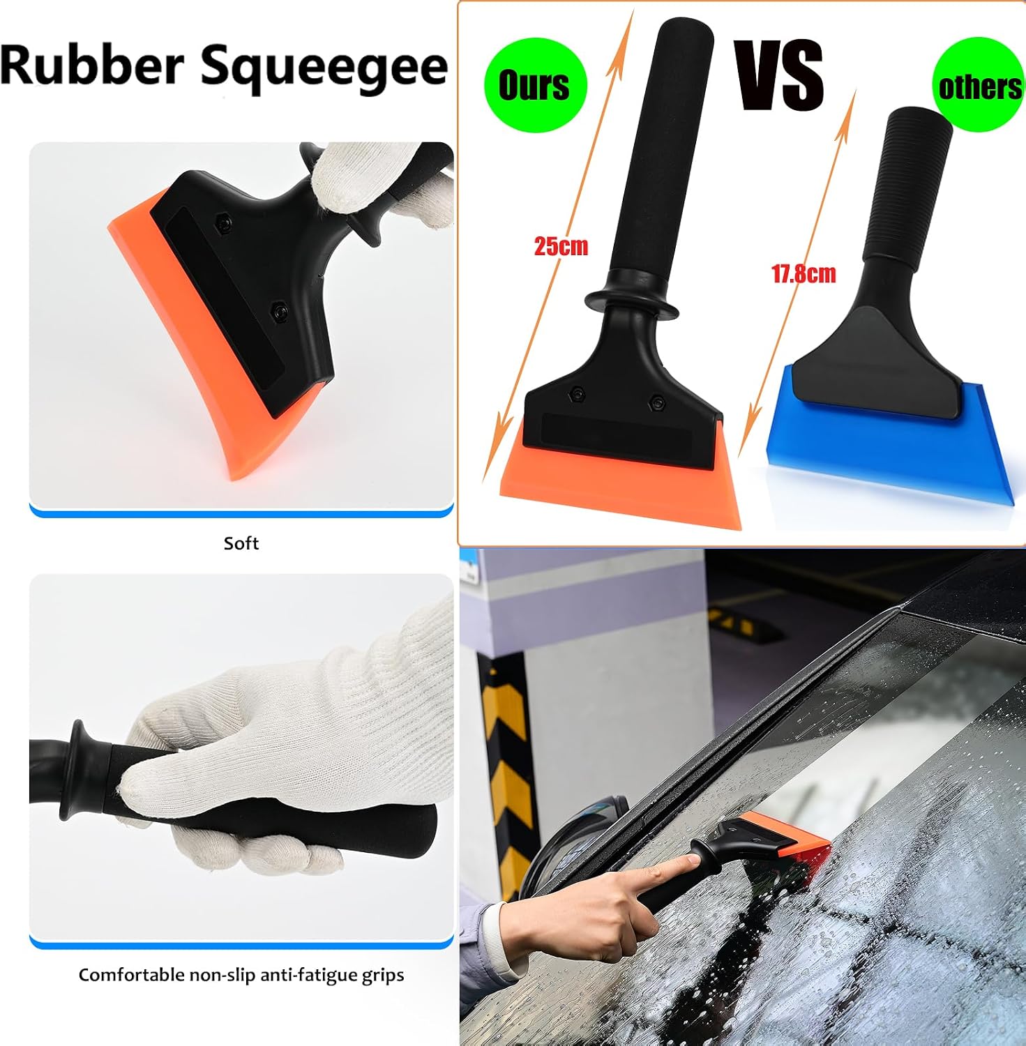 EHDIS Vinyl Wrap Tool Window Tinting Kit with DIY Tool Storage Holder,Car Wrapping Sponge Roller,Micro Wrap Stick, Tint Squeegee,Plastic Scraper,Film Cutter