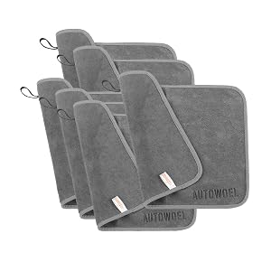 45 45cm Thickened Microfiber Cloths Set 6Pcs Lint-Free Moisture-Absorbing for Motorcycle Car Care Streak-Free Cleaning Cloths Blue
