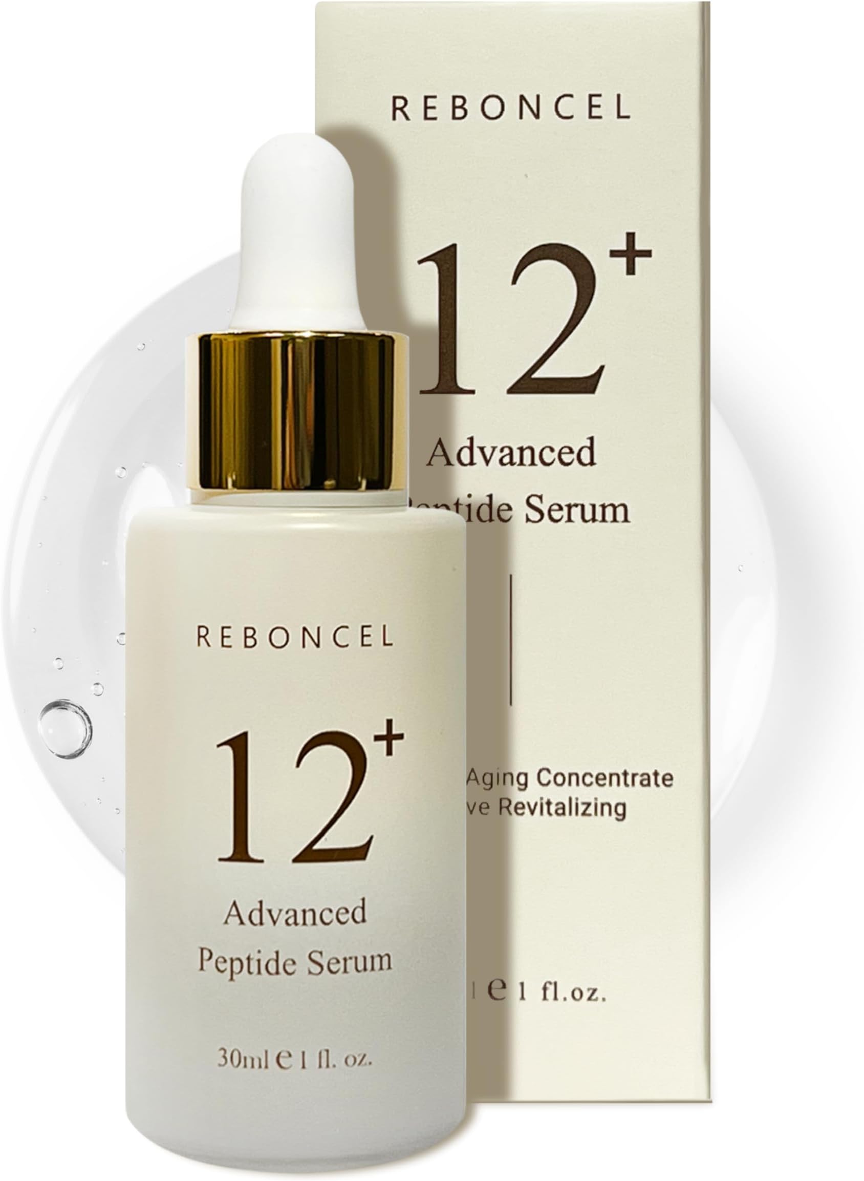 12+ Advanced Peptide Serum for Wrinkles, Elasticity with Collagen for face, Korean skin care Anti-aging concentrated face serum (1 Fl.oz, 30mL)
