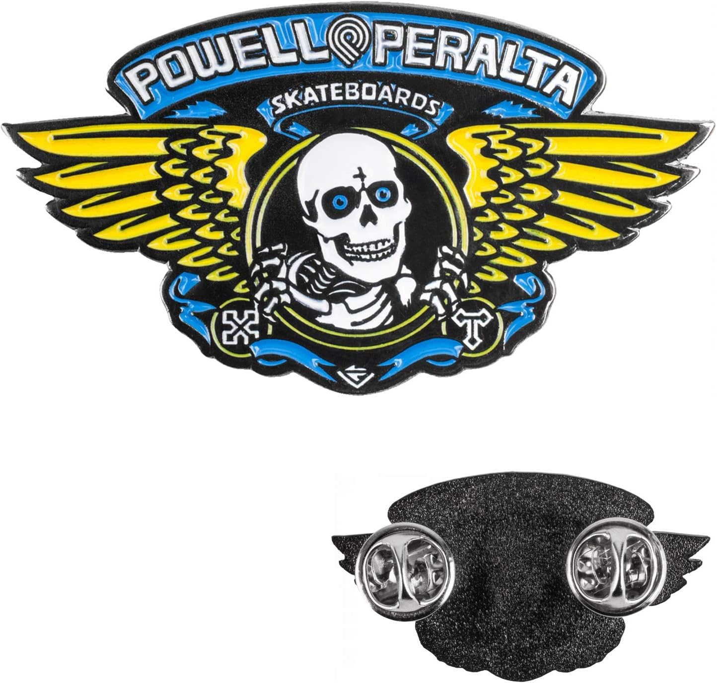 Powell Peralta Winged Ripper Blue Skateboard Lapel Pin