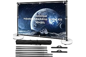Backdrop Banner Stand: 10 x 8 ft Heavy-Duty Display Stand with Adjustable...
