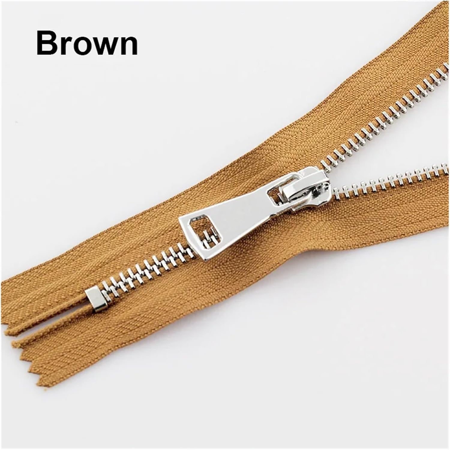Metal Sewing Zippers 4 Piece Metal Zipper with Automatic Locking Closure, Suitable for Sewing Garments.