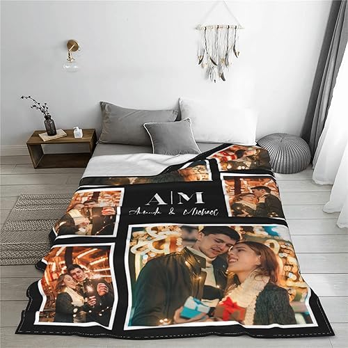 Miniatura 4 de Easycosy Mantas de fotos personalizadas para parejas regalos para el día de San Valentín manta personalizada con imagen ideas de aniversario de