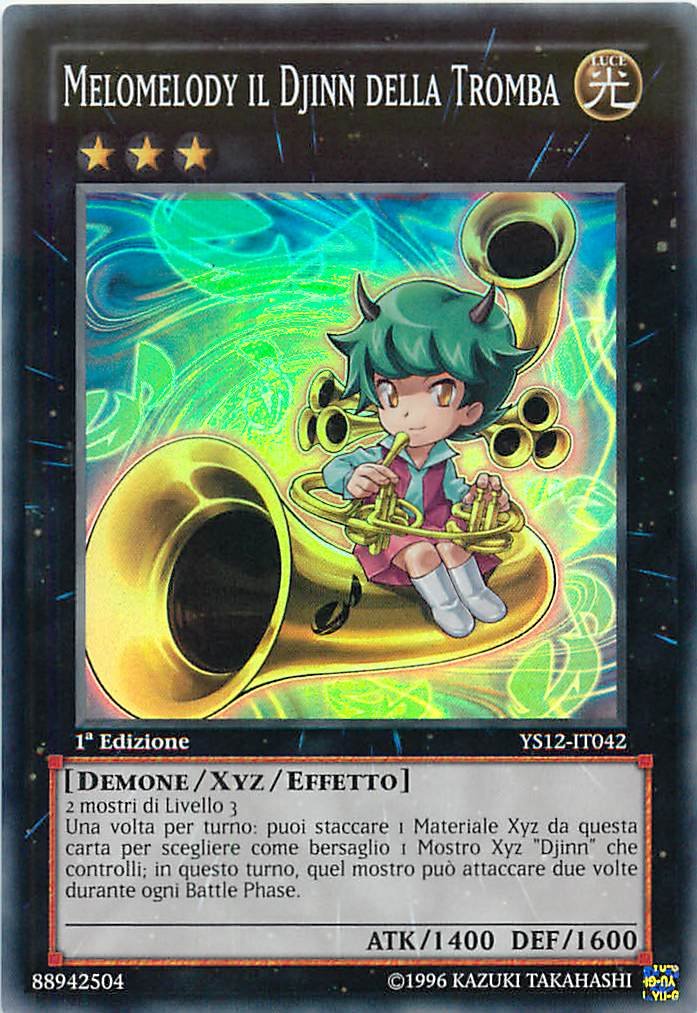 Yu-Gi-Oh! - YS12-IT042 - Melomelody The Trumpet Djinn - Xyz Symphony  Introduction Deck - 1st Edition