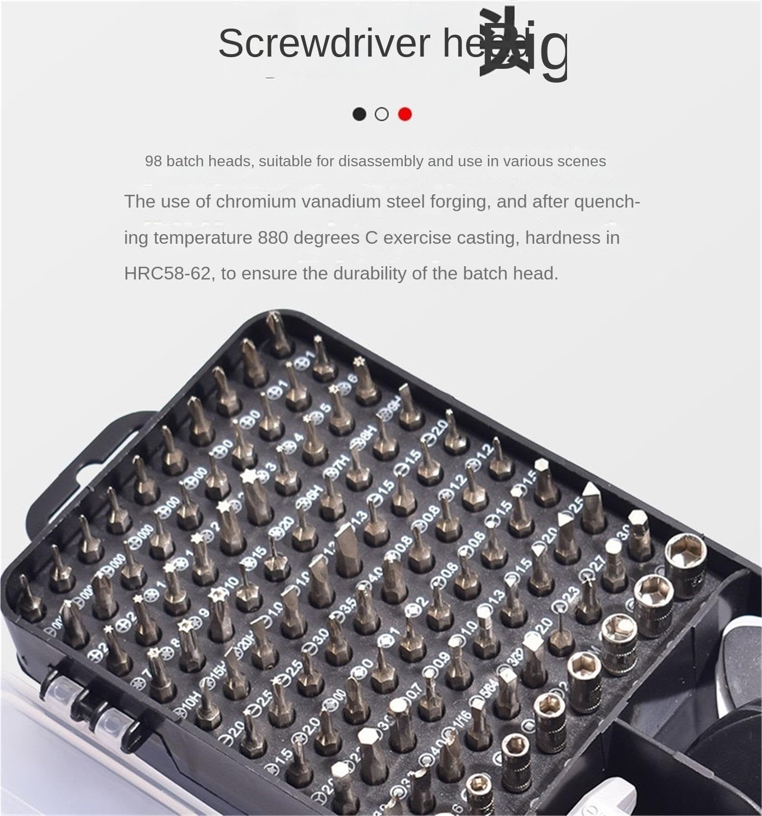Attrezzi Auto Kit di Utensili Manuali for Uso Domestico da 115 Pezzi con Set Cacciaviti Custodia Portatile Set