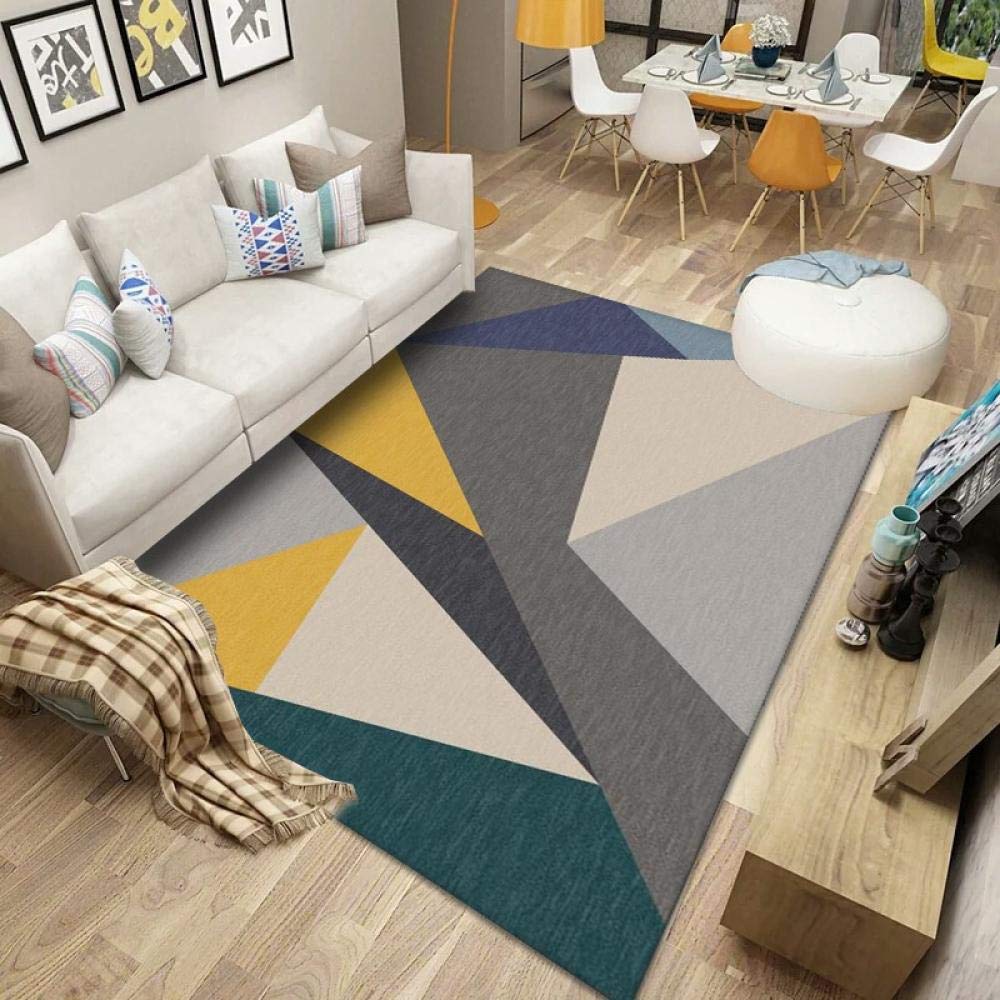 Tapis chambre chevet maison résistant 160x280cm pour sol froid et pièces sombres