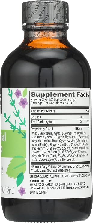 365 by Whole Foods Market, Herbal Bronchial Syrup, 4 fl oz