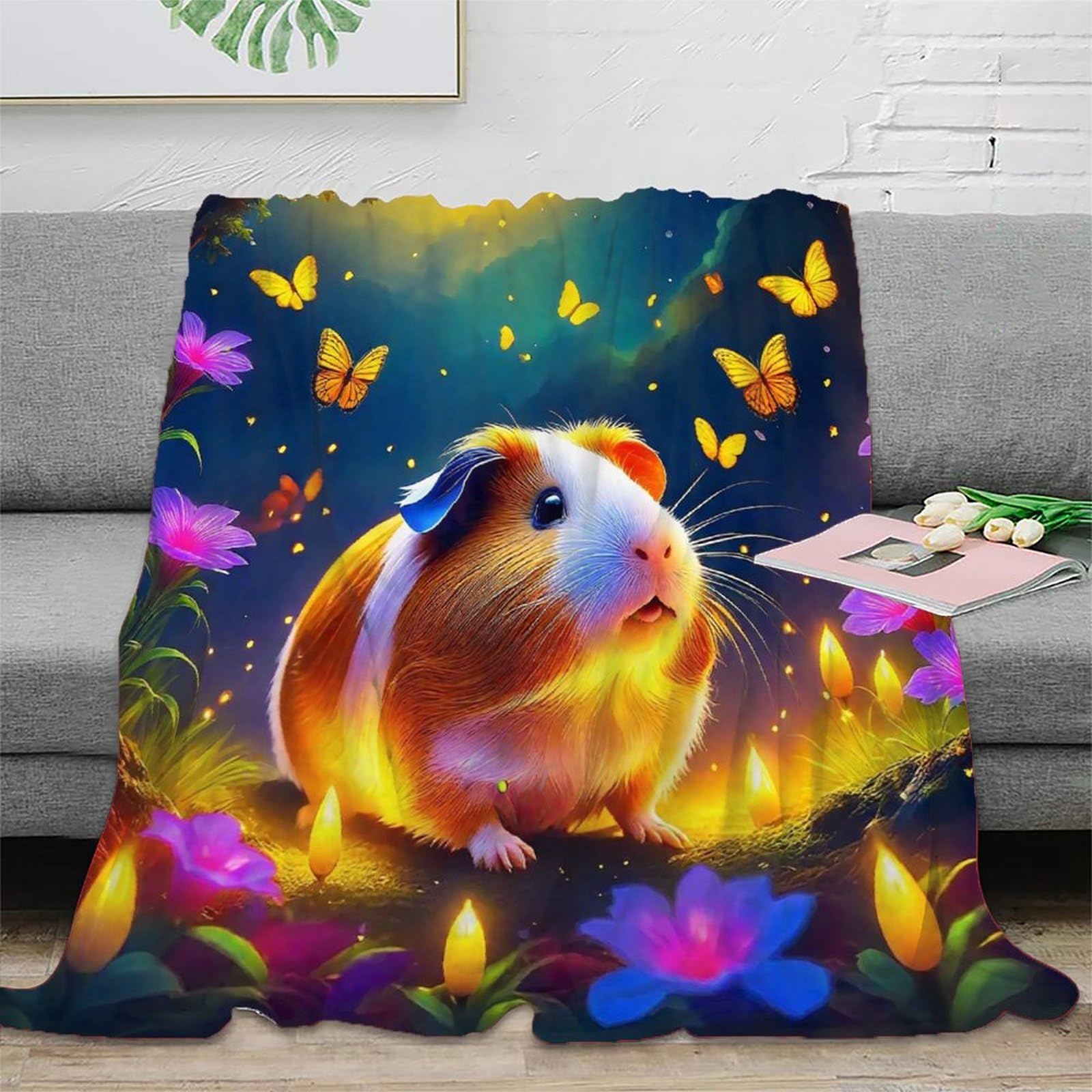 Couverture cochon d'Inde 3D douce et chaude pour envelopper vos enfants de tendresse