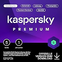 Kaspersky Premium Total Security 2024 | 5 Geräte | 1 Jahr | Anti-Phishing und Firewall | Unbegrenzter VPN | Passwort-Manag...