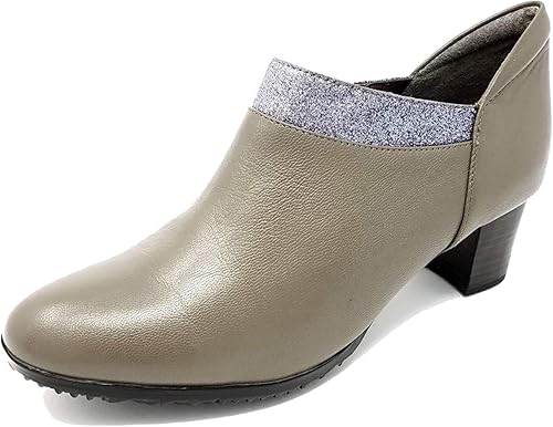 Amazon Sena Moon Idea 婦人靴 レディース ヒール 3e 防滑 オールシーズン ファスナー付 パンプス 96 グレー 本革 22 5cm 23 5cm Sena Moon Idea パンプス