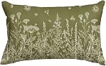 AVOIN colorlife Wildflowers Spring Throw Pillow Cover, 12 x 20 Inch Flower Cushion Case Decoration for Sofa Couch