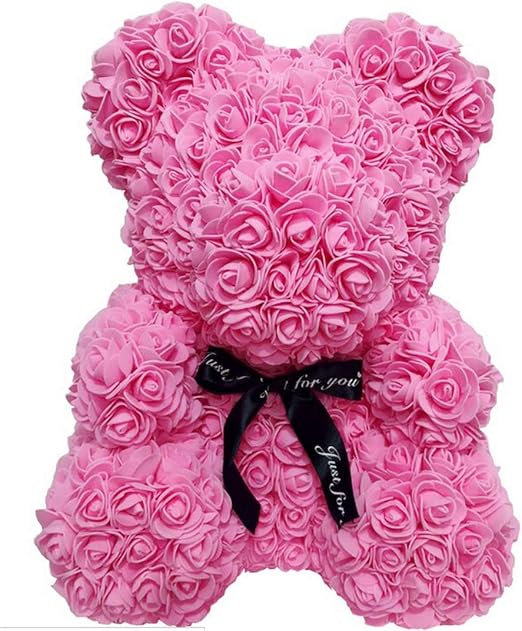 Amazon Co Jp 熊 ローズベア 人工花 ぬいぐるみ 女性へのプレゼント バレンタインデー クリスマス デコレーション 記念日 結婚お祝い 結婚式 飾り用品 おもちゃ