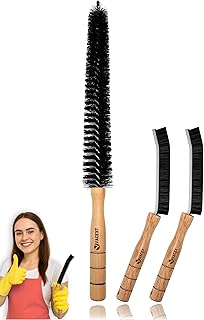Dryer Lint Brush Vent Trap Cleaner, Refrigerator Condenser Coil Brush & Crevice Gap Cleaning Brush (2PCS) for Household Use - Grout Scrub Brush, House Cleaning Supplies, Home Essentials