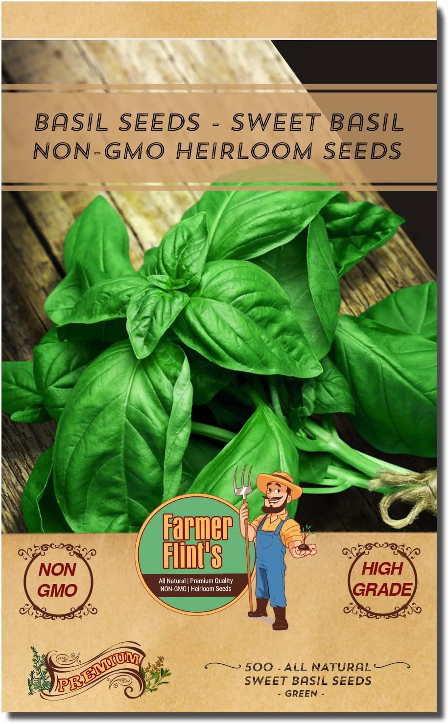 Sweet Basil Seeds Leafy Vegetable Seeds for Planting