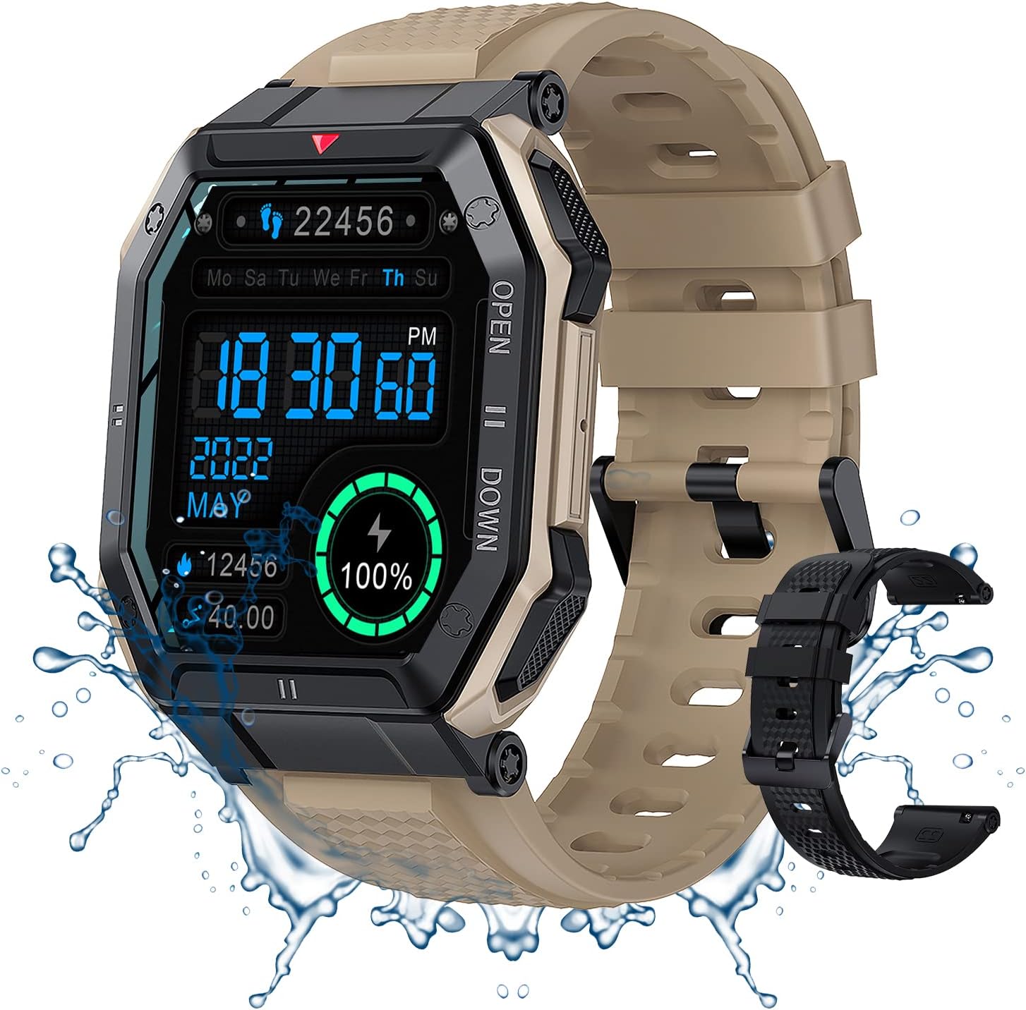 PODOEIL Military Smart Watch for Men Fitness Tracker,Smartwatch for