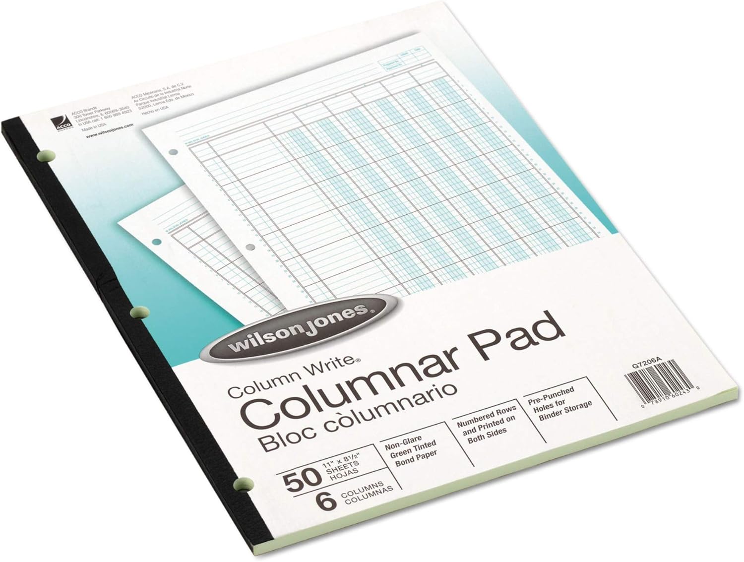 Amazon.com: Wilson Jones Column Write Side Bound Columnar Pad : Office ...