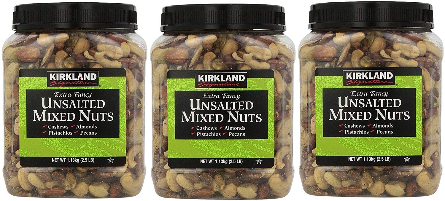 Kirkland Signature Extra Fancy Unsalted Mixed Nuts, 40 Ounces (3 Pack)