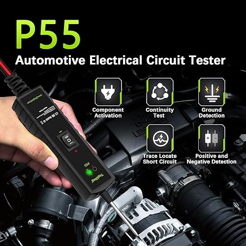 Miniatura 2 de Topdiag P55 Herramientas Eléctricas Probador de Circuito Componente Activación Continuidad Prueba Remolque Probador de Luz Puente Función de plomo