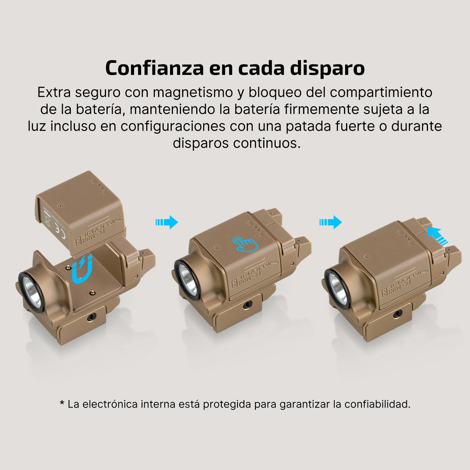 OLIGHT PL Mini 3 600 Lúmenes Alcance 100 Metros Duración de la Batería 76 Minutos Clip de Montaje con Tornillo