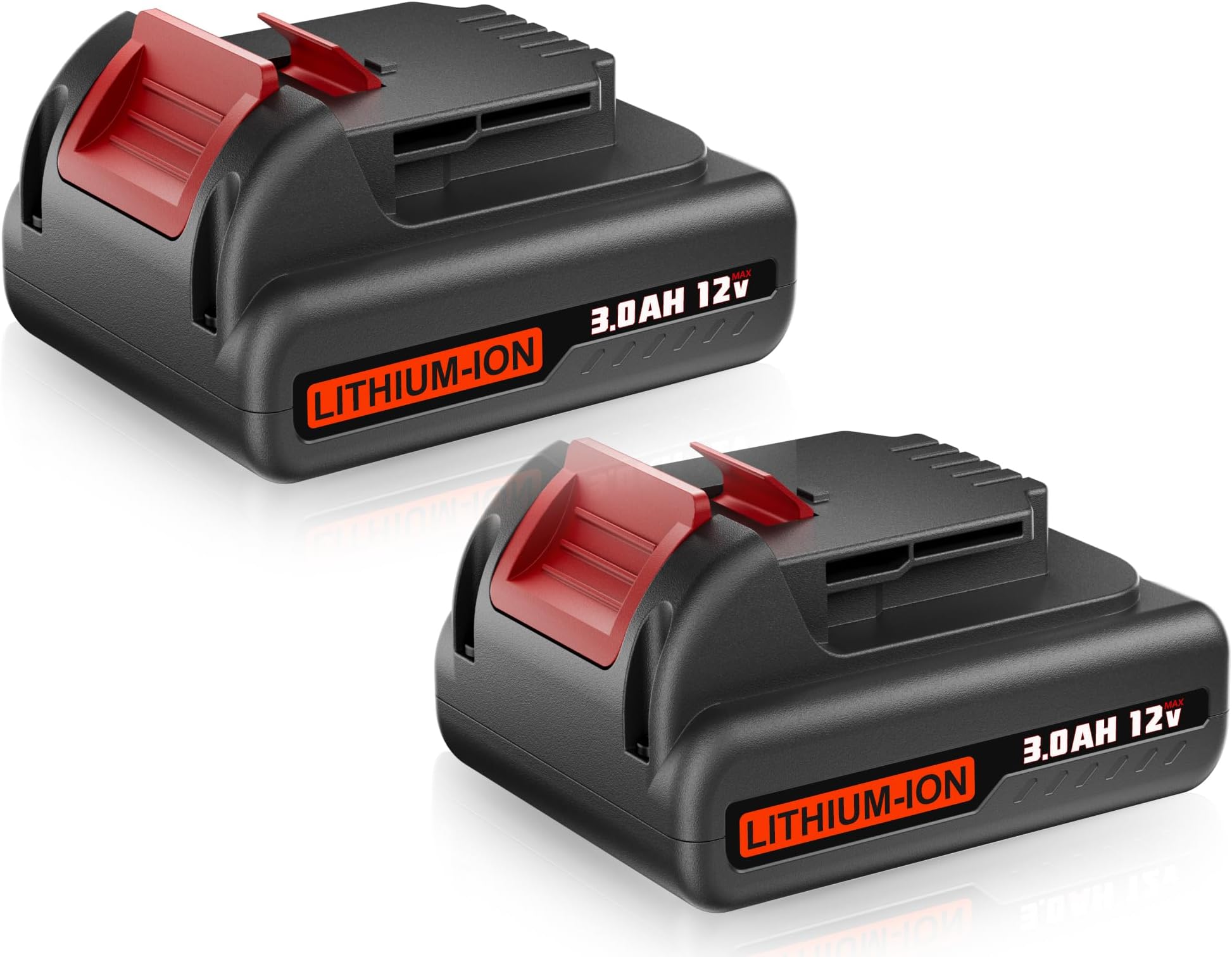 2Pack 3.0Ah 12V DCB120 Lithium Ion Replacement Battery for Dewalt 12V Max DCB123 DCB127 Cordless Power Tools