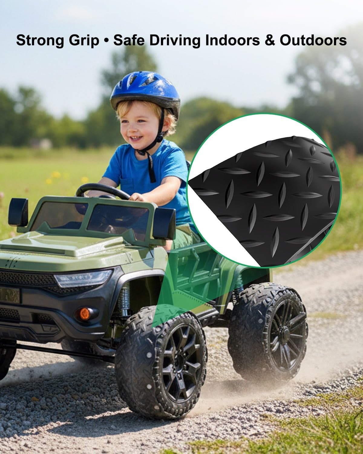 Rubber Tire Upgrade Kit for Ride-On Car, Wheel Replacement Set 2PCS image 4