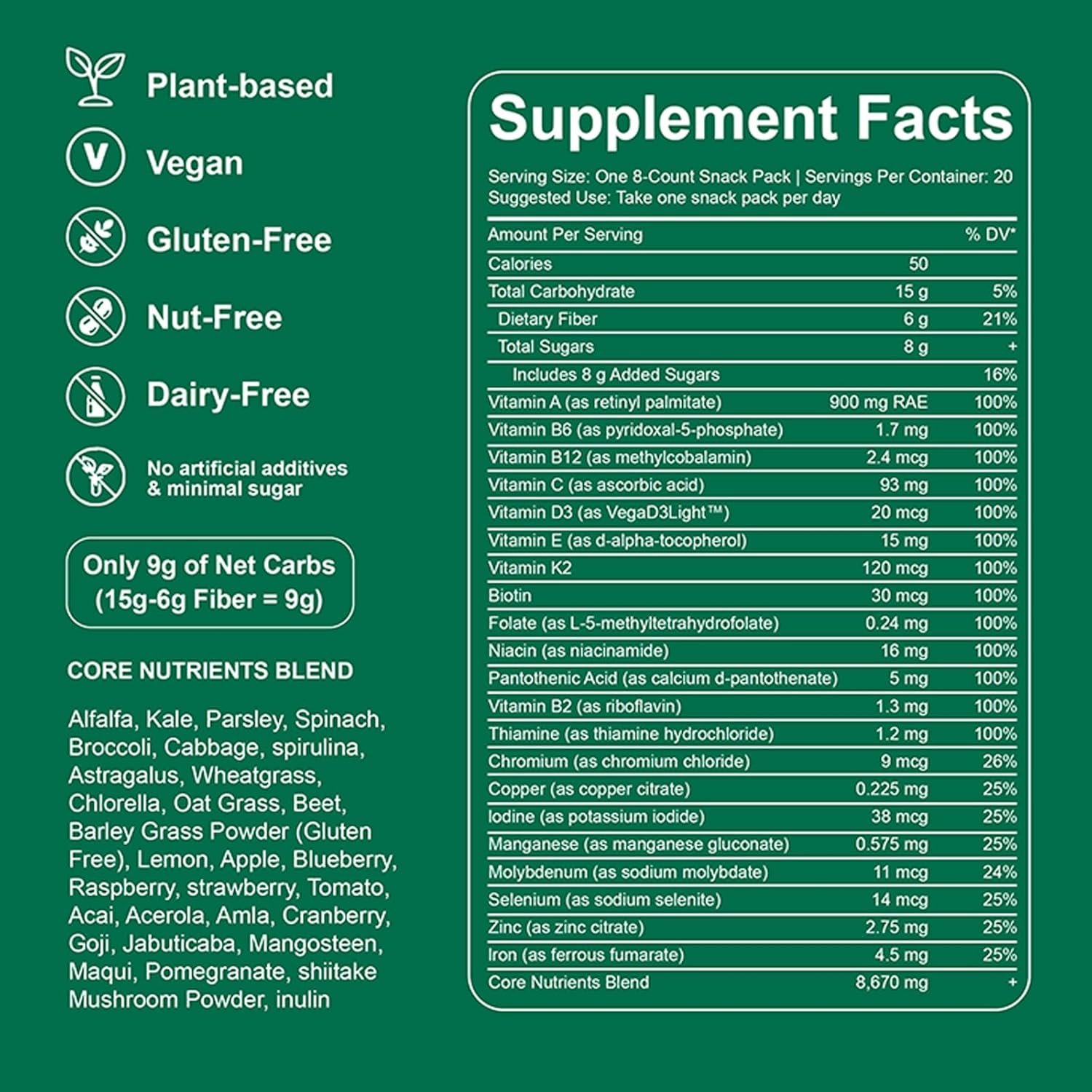Greens Gummies, Daily Greens Gummies with Organic Chlorella and Spirulina, Digestive & Gut Health, Low Sugar, Formulated with 60+ Ingredients, Individual Packets,160 Gummies Bear - Image 2