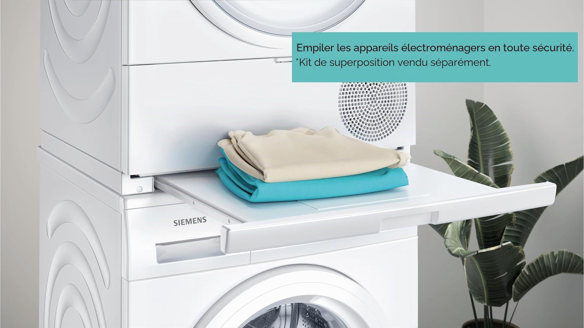 Siemens WT43N203 iQ300 Sèche-linge à condensation 8 kg, speedPack – Gain de temps, autoDry – Séchage doux et précis, programme extérieur, filtre easyClean