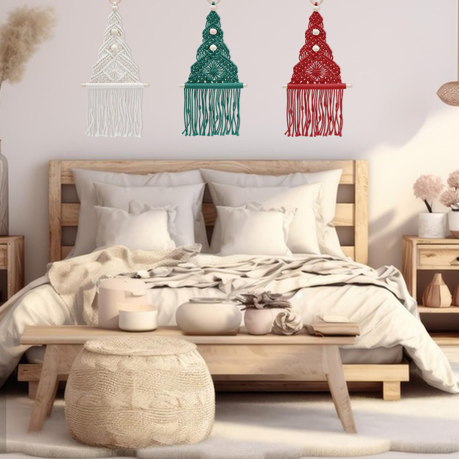 Weihnachtsbaum Makramee Set | -Boho-Flechtset für Anfänger mit