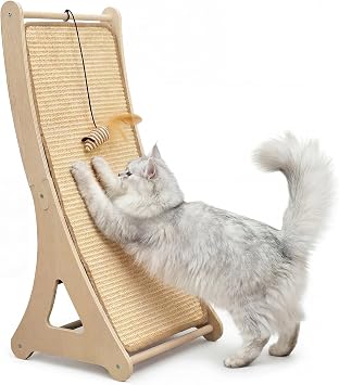 Sisal Cat Scratcher, Cat Scratching Board with Mouse Toy
