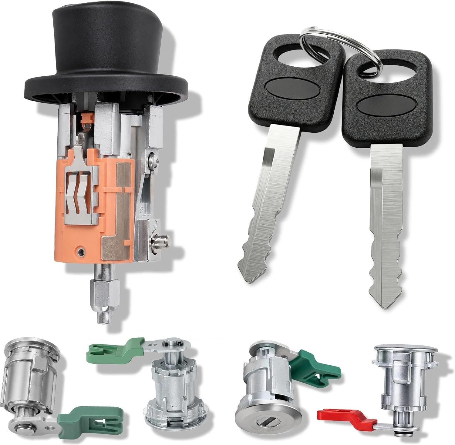 Anpher Door Lock Cylinders & Ignition Switch with Keys Fit for 1997-2020 Ford E150 E250 E350 Econoline Van, OE Part #: LC6177, 703369 (4PCS), 597638 (2PCS)