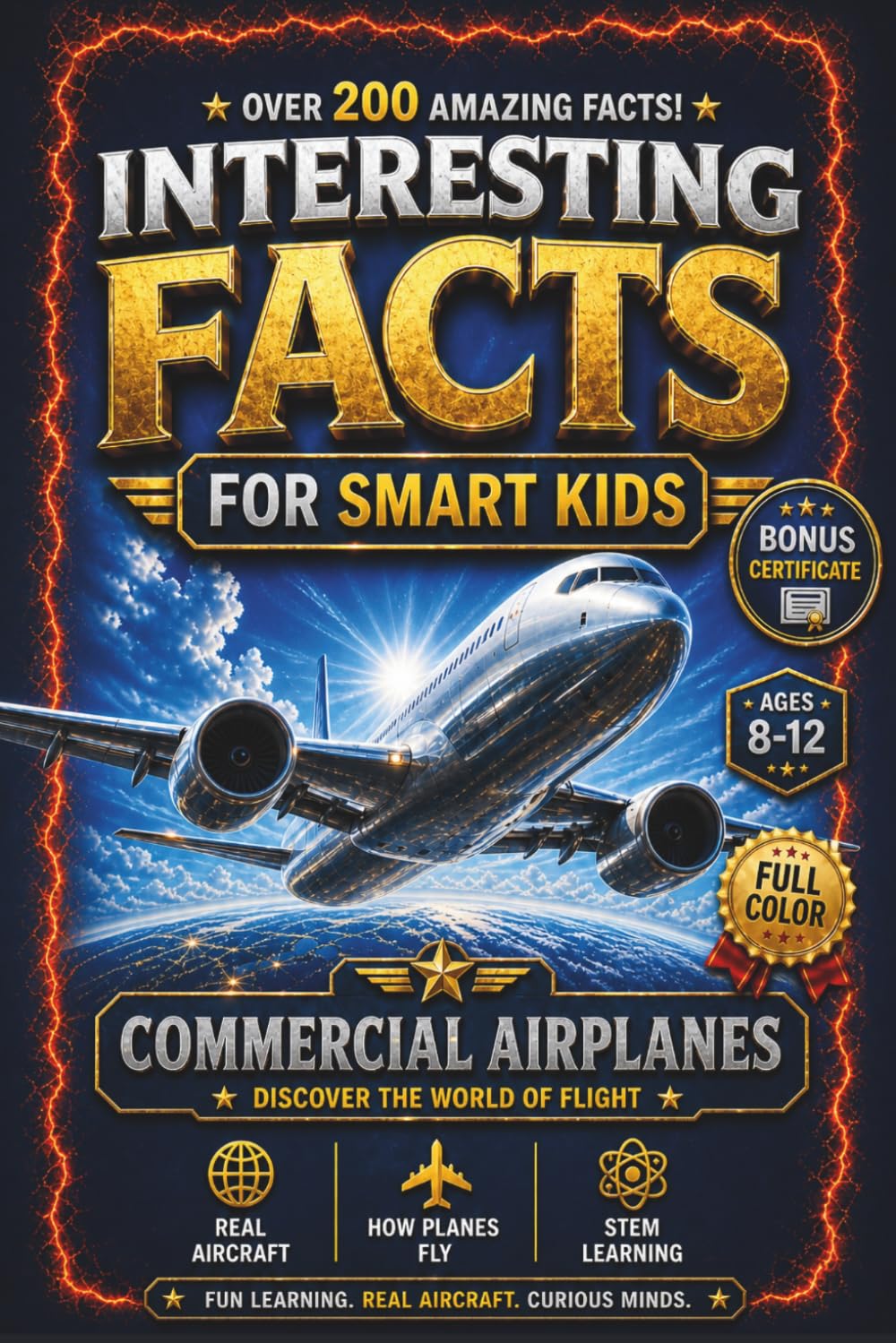 INTERESTING FACTS FOR SMART KIDS: COMMERCIAL AIRPLANES: 200+ Incredible Facts, Clearly and Playfully Explained to Spark Curiosity and a Love for Aviation