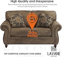 Vista 6 de La Vane Patas de madera para muebles de 3.5 pulgadas / 3.5 in, 4 piezas de repuesto de husillo de madera maciza esmaltada con perno M8 preperforado