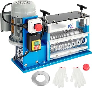 60W Electric Wire Stripping Machine for 0.06''-0.98''Copper Wires, 75 Feet/Minute Speed, 7Channels Electrical Wire Recycling, Electrical Tool for DIY Cable Copper Wire Stripping