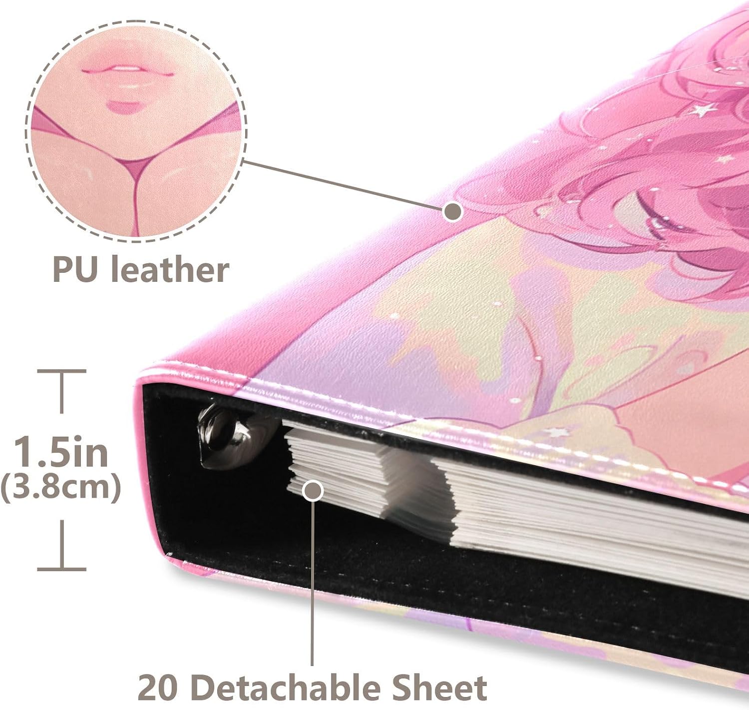 Glittering Baby Peach Anime Girl personalize Photo Album Binder Self Adhesive Pages Childhood Photo Album 4 x 6