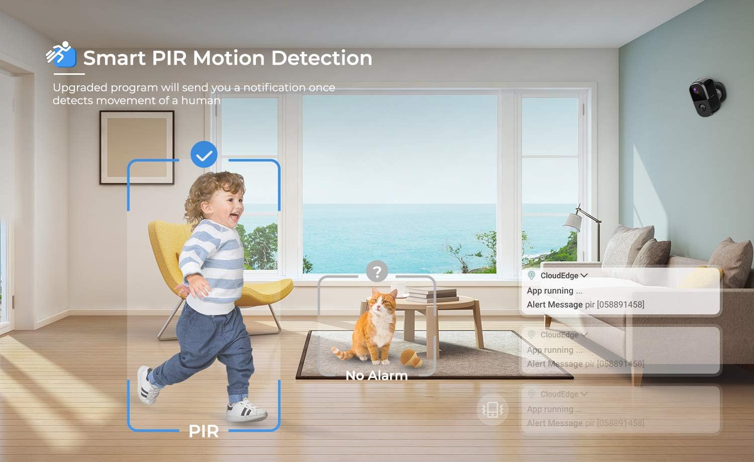 Get Special Price Wireless Security Camera, UOKIER Rechargeable Battery Powered Outdoor/Indoor Security Camera, PIR Motion Detection, Night Vision, 1080P, 2-Way Audio, Waterproof, Support Cloud Storage/TF Card