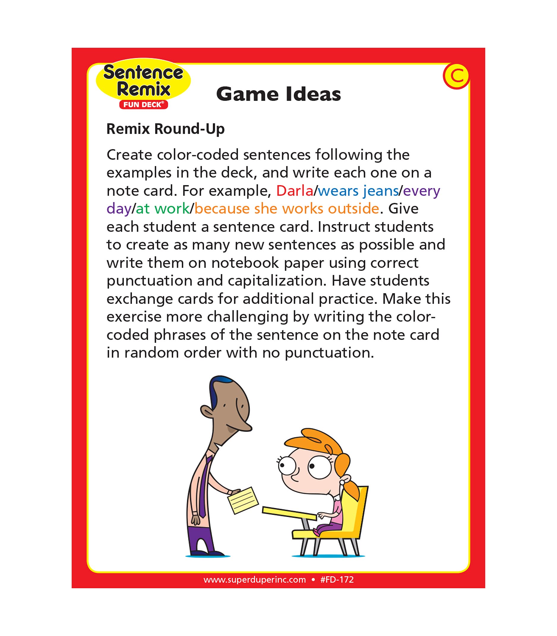 Reading Comprehension Games For Children Super Duper Sentence Remix ...