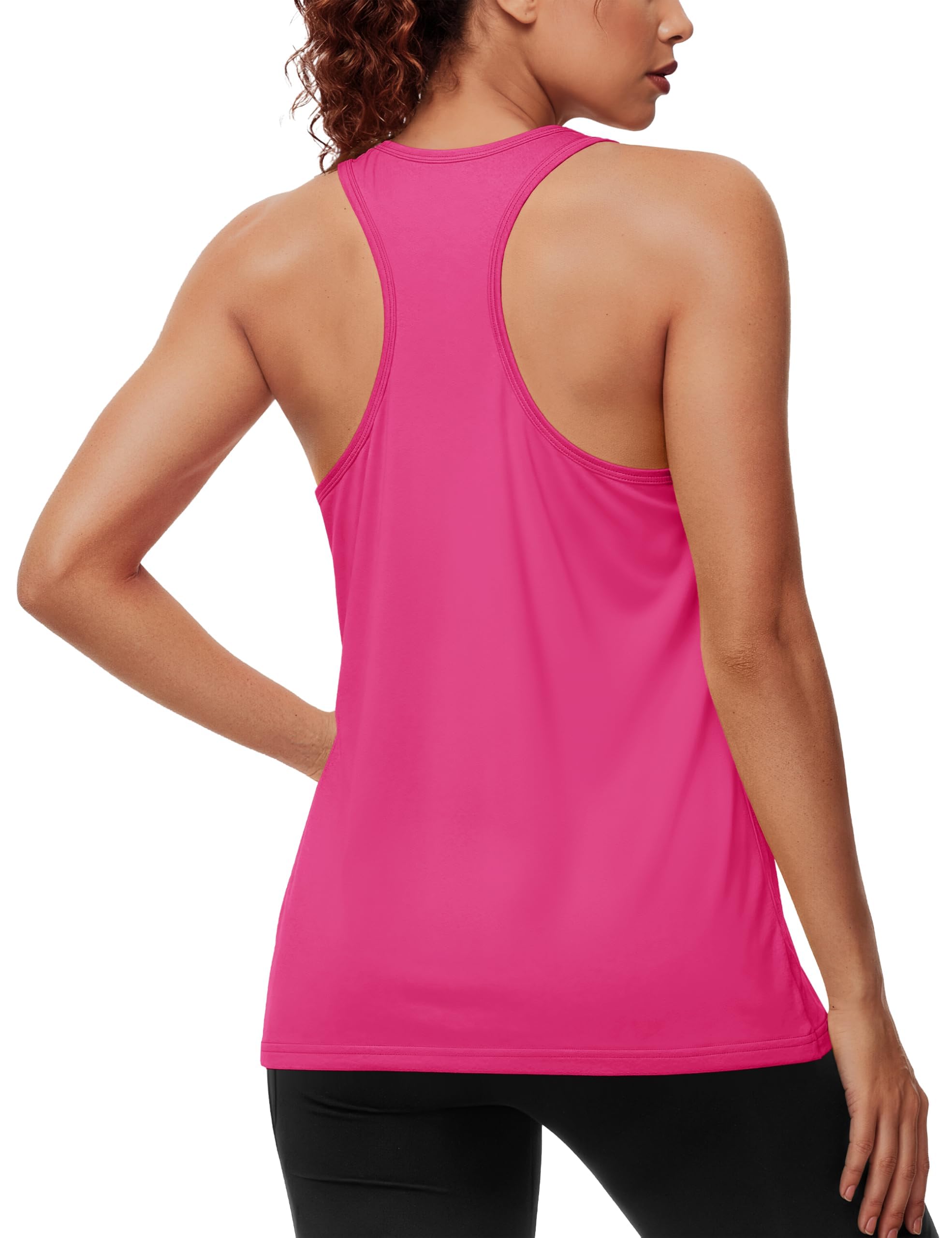 MAGCOMSEN Tops für Damen Tank Top Sportshirt Sporttop Achselshirt Ärmellos | UPF 80+, Basic Racerback, Bodybuilding Ärmellos Shirt, Leicht & Atmungsaktiv, Polyester & Elasthan, Ideal für Sport & Outdoor